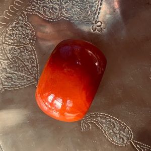 Orange wood bracelet